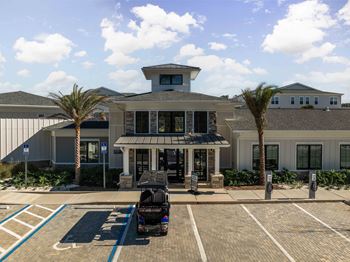 A building with a palm tree in front of it at The Quinn Luxury Apartments, Florida